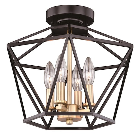 Perfecttwinkle 14.5 in. Turin Semi - Flush Mount PE2681393